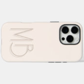 Moderne Seashell Monogram Initials zeitgenössisch Case-Mate iPhone Hülle (Rückseite (Horizontal))