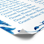 Moderne Seating Charts im Mittelmeersommer Poster (Ecke)