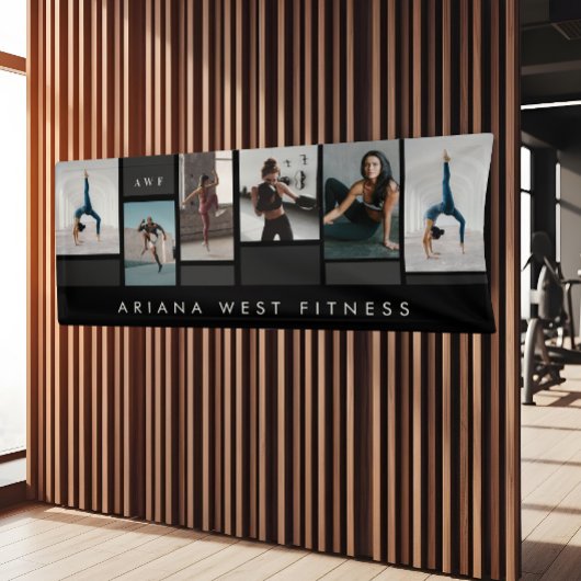 Moderne Sechs-Foto-Collage-Personal-Trainer-Fitnes Banner
