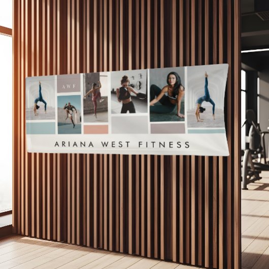 Moderne Sechs-Foto-Collage-Personal-Trainer-Fitnes Banner