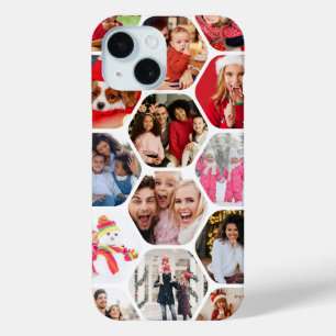 Moderne Sechseck-Multi-Fotocollage Case-Mate iPhone Hülle