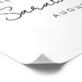 Moderne sechzig Schwarz Weiß Foto 60. Geburtstag Poster (Ecke)