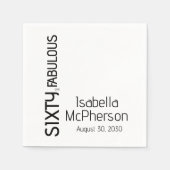 Moderne sechzig und fantastisch fett Gedankenspart Serviette (Vorderseite)