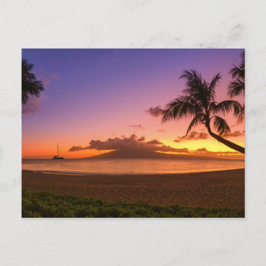 Moderne Seeblick-Flachbild-Postkarte Postkarte (Vorderseite)