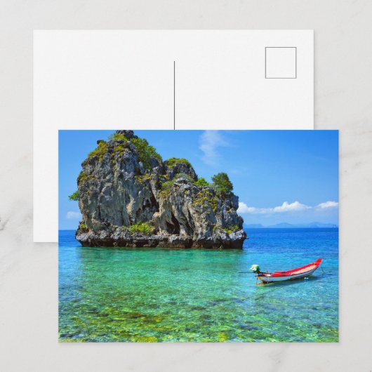 Moderne Seeblick-Flachbild-Postkarte Postkarte (Vorne/Hinten)