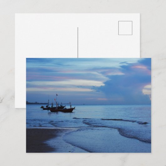 Moderne Seeblick-Flachbild-Postkarte Postkarte (Vorne/Hinten)