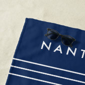 Moderne Seefamilien-Monogramm-Initialen-Typografie Strandtuch (Beispiel)