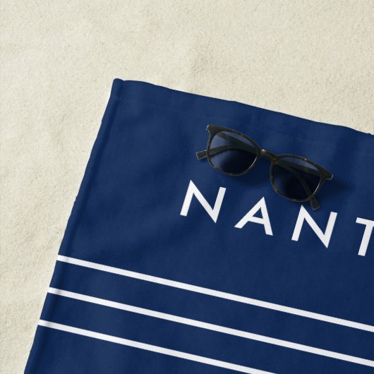 Moderne Seefamilien-Monogramm-Initialen-Typografie Strandtuch (Beispiel)