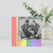 Moderne Seeleute LGBT Foto Valentinstag Karte (Stehend Vorderseite)