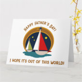 Moderne Segelboote des Vaters aus dem Mittelalter Karte (Gelbe Blume)