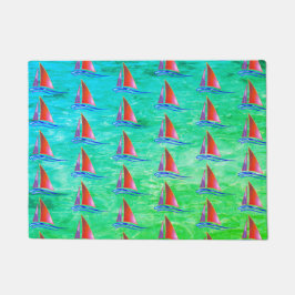 Moderne Segelboote Fußmatte