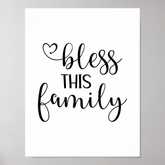 Moderne segne diese Familie zitiert Typografie Poster (Vorne)