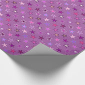 Moderne Seiden, Violett, Pflaume und Rosa Geschenkpapier (Ecke)