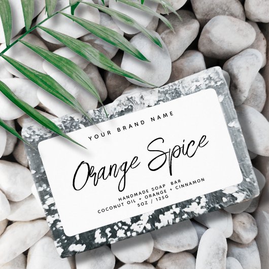 Moderne Seife einfache, elegante Kosmetik Rechteckiger Aufkleber