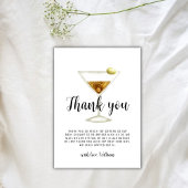 Moderne Seifenspuldusche und Martini Cocktail Baby Dankeskarte