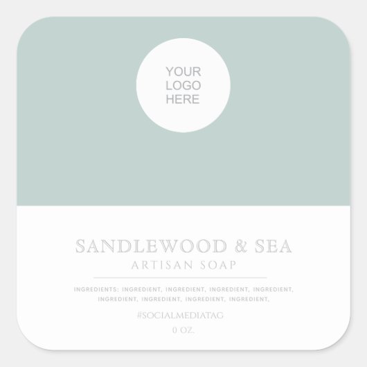 Moderne SeifenSquare-Sticker Quadratischer Aufkleber (Vorderseite)