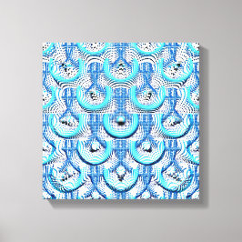 Moderne Seigaiha-Geometrie-Muster Leinwanddruck