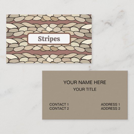 Moderne Seilstreifen Visitenkarte (Vorne/Hinten)
