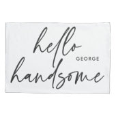 Moderne seine moderne Schwarz-weiße Geschenkkissen Kissenbezug (Rückseite-Links)