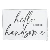 Moderne seine moderne Schwarz-weiße Geschenkkissen Kissenbezug (Vorderseite-Links)