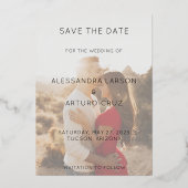 Moderne Seitenstrassen Datumsanzeige Imitate Save  Folieneinladung (Rückseite)