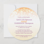 Moderne Sektsparkbläschen laden zur Hochzeit ein Einladung (Rückseite)