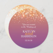 Moderne Sektsparkbläschen laden zur Hochzeit ein Einladung (Vorne/Hinten)