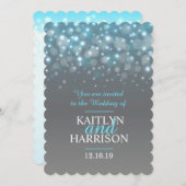 Moderne Sektsparkbläschen laden zur Hochzeit ein Einladung (Vorne/Hinten)