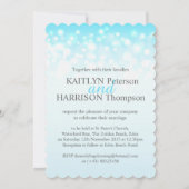 Moderne Sektsparkbläschen laden zur Hochzeit ein Einladung (Rückseite)