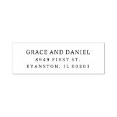 Moderne selbstbewusste Rücksendeadresse Briefmarke Permastempel (Design)