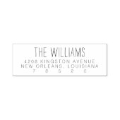 Moderne Selbstfarbige Rücksendeadresse Briefmarke Permastempel (Design)