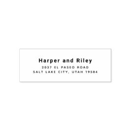 Moderne Selbstfarbige Rücksendeadresse Briefmarke Permastempel