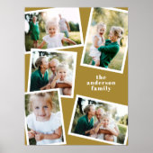 Moderne Senf-Multi-Foto-Wohngestaltung Poster (Vorne)