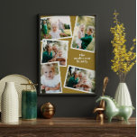 Moderne Senf-Multi-Foto-Wohngestaltung Poster<br><div class="desc">Moderne stilvolle Budget Multi-Foto Familie Wohngestaltung. Die Farbe Senf und Weiß kann geändert werden.</div>