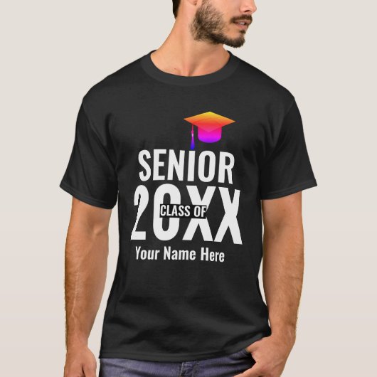 Moderne Senior Class of custom year T - Shirt (Vorderseite)