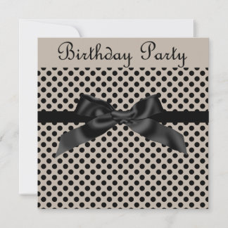 MODERNE SEPIA SPOT BOW PARTY EINLADUNG