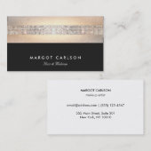 Moderne Sequenzen und Goldstreifen Visitenkarte (Vorne/Hinten)