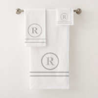 Moderne Serene Elegant Green Einziges Monogramm