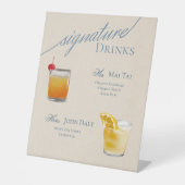 Moderne Seriencocktails mit Dusty Blue Sockelschild (Vorderseite)