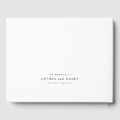 Moderne Serif-Typografie Editorial Hochzeit Gästebuch (Rückseite)