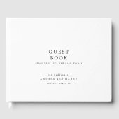 Moderne Serif-Typografie Editorial Hochzeit Gästebuch (Vorderseite)
