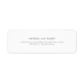 Moderne Serif-Typografie Hochzeit Rücksendeadresse (Vorne)