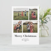 Moderne Seriöse Weihnachten mit mehreren Fotos (Stehend Vorderseite)