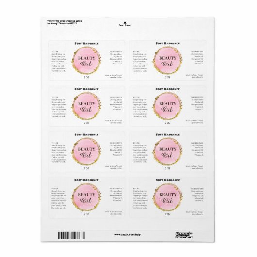 Moderne Serumetiketten (Vorne)