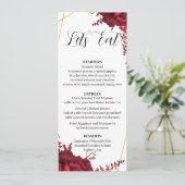 Moderne Set-11-Menükarte Einladung (Stehend Vorderseite)