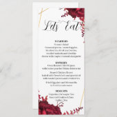 Moderne Set-11-Menükarte Einladung (Vorne/Hinten)