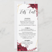 Moderne Set-11-Menükarte Einladung (Vorderseite)