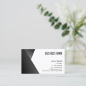 Moderne Sharp Black & White Architektur Visitenkarte (Stehend Vorderseite)