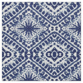 Moderne Shibori Batik Navy Indigo Blau und Weiß Stoff (Muster)