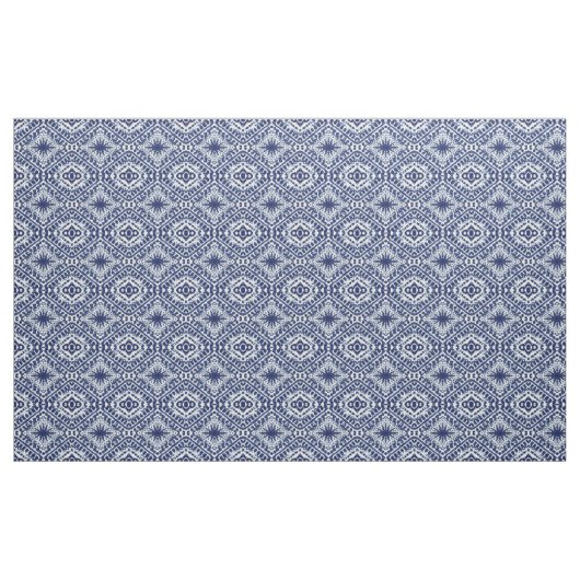 Moderne Shibori Batik Navy Indigo Blau und Weiß Stoff (Yard (91,4 cm))